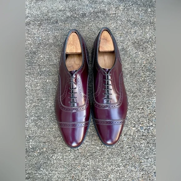 Brand New Allen Edmonds Vintage Cordovan Color Oxford Shoes - Picture 3 of 11